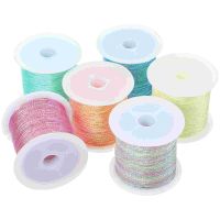 【YD】 6 Rolls Lanyards Making Braided Cord Jewelry Cords Knitting Rope Lemon Polyester