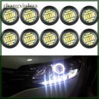 DRL การวิ่งเวลากลางวัน LED ตาเหยี่ยว DC 12V 5W สีขาว1x ทำจากไฟรถยนต์ไฟสำรอง