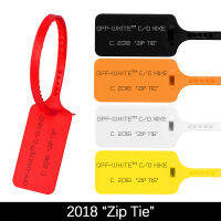 6Pcs ใหม่2018 Zip Tie พลาสติก Off รองเท้าผ้าใบรองเท้าสีขาวทิ้งสีแดงสีฟ้าสีเหลืองซีลสต็อก West รองเท้าตกแต่ง