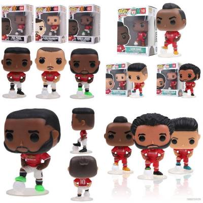 FUNKO โมเดลฟิกเกอร์ Manchester United Football Star Lukaku Pogba Mane ของเล่นสําหรับเด็ก