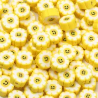 【CW】✌☞  20/50/100pcs 10mm Clay Beads Polymer flower smile Spacer Jewelry Making Diy Accessorie