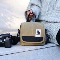 Practical Camera Bag Shock-Resistant with Zipper Camera Women Men Canvas Shoulder Bag Lightweight Multi-Functions Drop Shipping