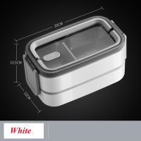 Stainless Steel Double Layered Lunch Box with Lunch Bag Bento Lunch Box for Kids Fruit dessert Food Warmer Tableware Kitchenware hyTH