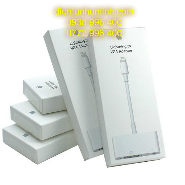 Dây cáp kết nối IPHONE, IPAD với TIVI, Máy chiếu qua cổng VGA 