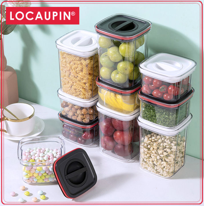 Locaupin Airtight Watertight Food Storage Container Clear Pet Kitchen ...