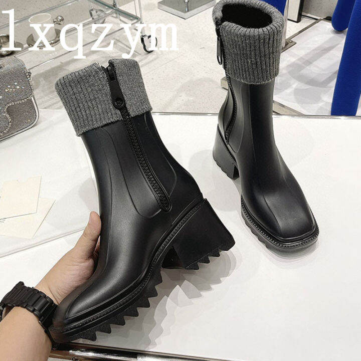 new-pvc-rainboots-women-wool-chunky-heels-ankle-boots-slip-on-square-toe-autumn-chelsea-boots-ladies-rain-shoes-for-woman