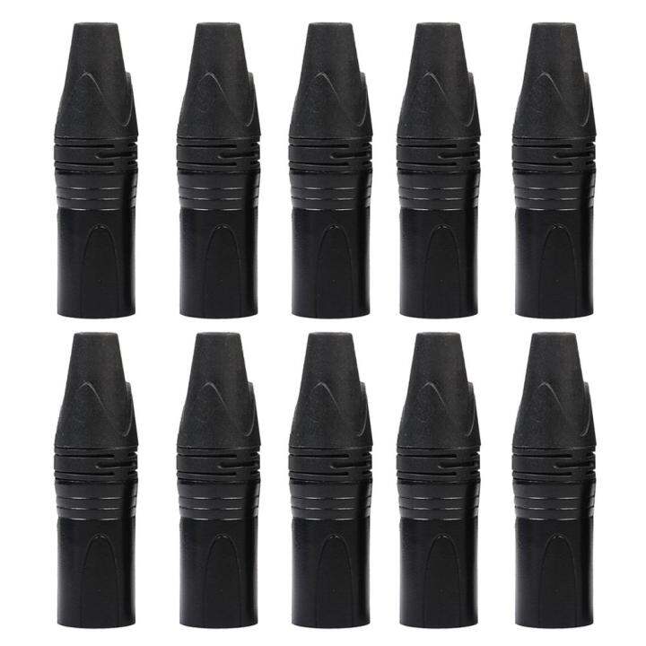 professional-10pcs-xlr-3pin-ชาย-diy-สายออดิโอ-mic-ตัวเชื่อมต่อ-solder-ปลั๊กไมโครโฟนอะแดปเตอร์