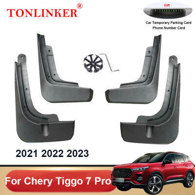 TONLINKER Mudguard สำหรับ Chery Tiggo 7 Pro 2021 2022 2023 Mudguards Splash Guards Fender รถ Mudflaps 4Pcs รถอุปกรณ์เสริมสินค้า