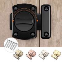 1Set Door Lock Latch Anti-theft Open and Close Buckle Rotary Gate Bolts Latch for Toilet Bedroom Bathroom Office Hotel