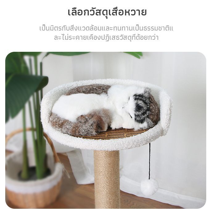 คอนโดแมว-คอนโดแมว3ชั้น-คอนโดแมวราคาถูก-คอนโดแมวถูกๆ-คอนโดแมวลดราคา-คอนโดแมวปีน-เสาลับเล็บแมว-ที่นอนแมว-49-49-72-ซม