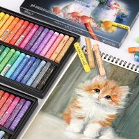 สีน้ำมันสีพาสเทลอ่อนสำหรับภาพวาดระบายสีกราฟิตี้ปากกาเครื่องเขียนในโรงเรียนอุปกรณ์ศิลปะสี12/24/36/48สีจากคลังภาพของศิลปิน