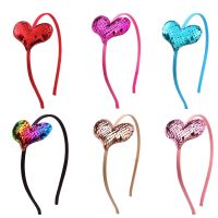 ✢✑✹ 2022 Hot Sale Sequin Bow Love Kids Reversible Sequin Ears Hairband Boutique Children Hard Headband Girls Hair Accessories