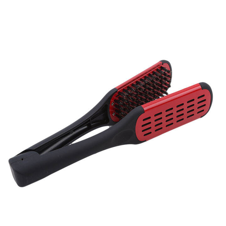 1pcs-2020-new-hot-sale-hair-straightener-ceramic-straight-hair-double-brush-v-shaped-comb-clip-painless-styling-tools