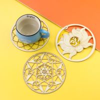 【CW】☞  1PC Wood Chakra Coaster Wall Hanging Making Stone Base