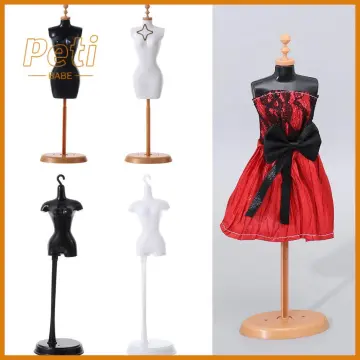 2pcs Mini Doll Dress Supporting Rack Mannequin Model Stand Accessories