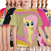 3D Printing Cartoon Animation Horse Kids T-shirt Girls Shirt Short Sleeve Polaroid