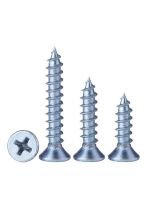 Original Heirloom carbon steel plated blue white zinc flat head self-tapping screw cross countersunk head wood screw M3M4M5M6M6.3