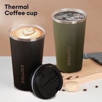 ✽◎㍿ 380/510ML Stainless Steel Coffee Cup Thermos Mug Leak-Proof Thermos Travel Thermal Vacuum Flask Insulated Cup Water Bottle