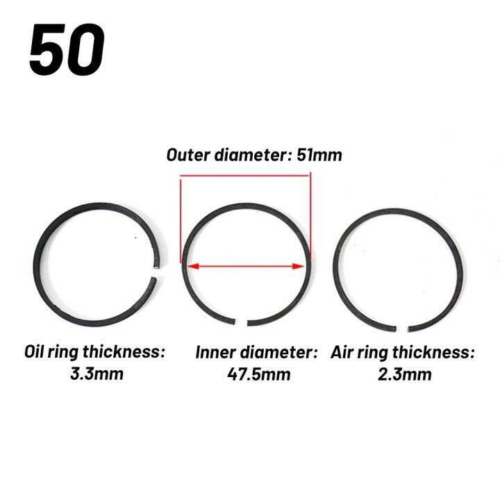 hot-6pcs-air-compressor-piston-accessories-metal-pneumatic-parts-48mm-50mm-51mm
