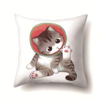 Funny Cute Cat Cushion Cover Cartoon pets Pillows Cases for Sofa Home Decoration Pillowcase Polyester Throw Pillow Case