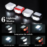 เซ็นเซอร์หมวกคลิปบนแสงไฟหน้า6โหมดซัง LED ไฟหน้าประเภท-C ชาร์จโคมไฟหัวสำหรับตั้งแคมป์กลางแจ้งตกปลาฉุกเฉิน