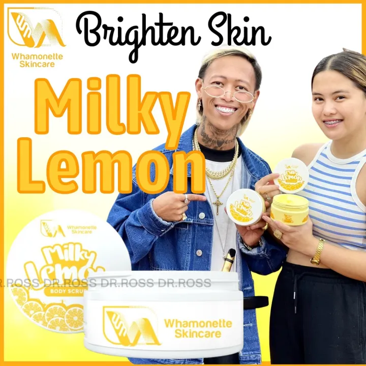 Depreciate sales promotion Milky Lemon Body Scrub by WHAMONETTE with Alpha  Arbutin Whitens Lightens Skin 250mg Whamos Cruz Lazada PH