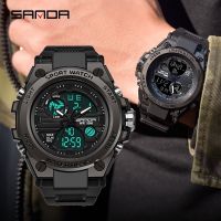 SANDA 739 ทหาร Mens WatchesTop แบรนด์หรูกันน้ำกีฬานาฬิกาข้อมือแฟชั่นนาฬิกาควอตซ์ชาย Clock 【BYUE】