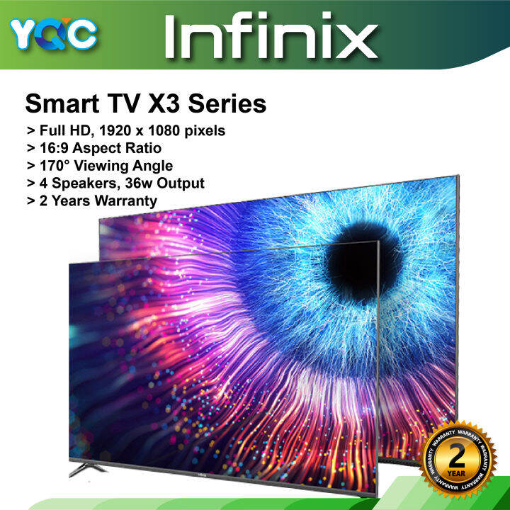 INFINIX X3 TV 32 Inch & 43 Inch [UNK] HD LED Smart Android TV, Google