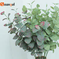 Seangel Eucalyptus ใบพืชประดิษฐ์สำหรับงานแต่งงานหน้าแรก DIY อุปกรณ์ตกแต่งสาขายาว Fake Plant ห้องนั่งเล่น Faux Foliage