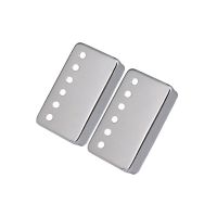 ；‘【；。 A Set Metal Brass 6 Hole Humbucker Pickup Covers With Polepiece Screws For LP Electric Guitar Replacement