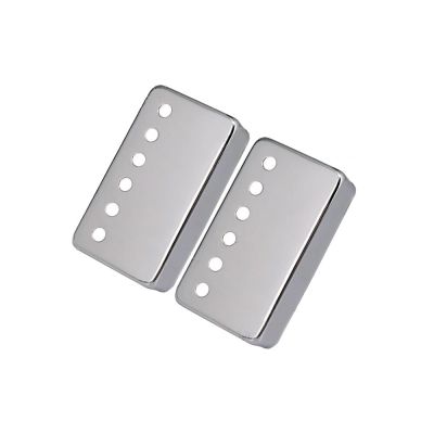 ；‘【；。 A Set Metal Brass 6 Hole Humbucker Pickup Covers With Polepiece Screws For LP Electric Guitar Replacement