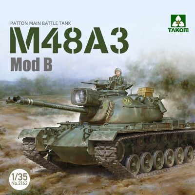 TAKOM 2162โมเดลรถถัง1/35เรา M48A3 Mod B Patton รถถังประจัญบานหลักสำหรับการสร้างแบบจำลองคอลเลกชัน Hoy