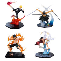 ONE PIECES High16cm Action Figures ของเล่น Fire Fist Monkey D. Luffys Fire Fist Portgas · D·aces Demon Slash Roronoas Zoros Demon Foot Sanjis Figure Box Decoration