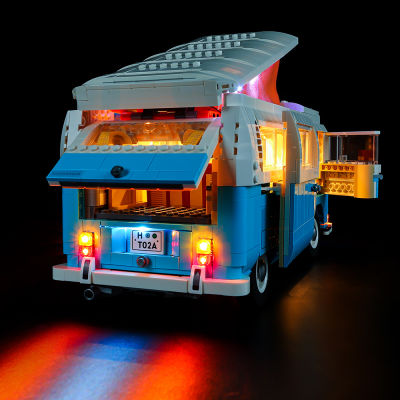 ชุดไฟ Led Building Blocks Volkswagen T2 Camper Van (รุ่นเสียง RC) สำหรับ Creator 10279 (รวมเฉพาะชุดไฟ)