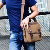 Tilorraine 2022 Casual men canvas retro canvas shoulder bag trendy mens business messenger bag crossbody bags brand bags