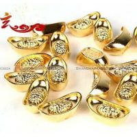 20 Pcs Chinese Lucky Money Golden Ingot for Feng Shui Fortune