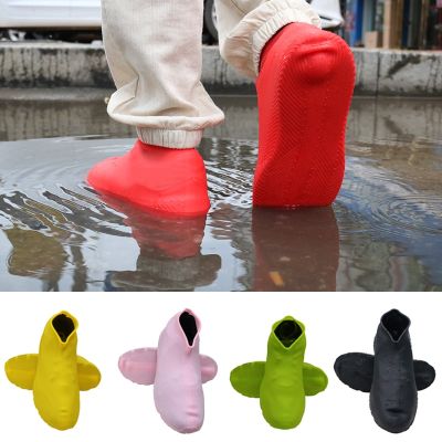 1Pair Waterproof Silicone Shoes Cover Unisex Shoes Protectors Rain Boots for Outdoor Rainy Days Reusable Shose Cover Shoes Accessories