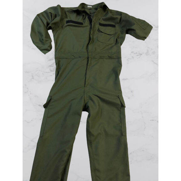 overalls-green-single-zip-pant-jumpsuit-ready-stock