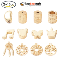 2-20 pc Cube Spacers Beads Brass Square Spacers Loose Beads Long-Lasting Plated Cube 18K Gold Plated Brass