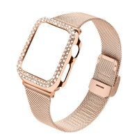 yiqtft Diamond Case Strap for IWatch Band 38mm 42mm Steel Bracelet for Apple Watch Ultra 49mm 45mm 44mm 40mm 41mm Series 8 7 6 SE 5 4 3