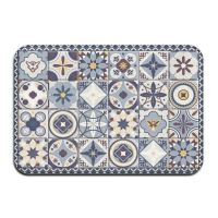 【YF】✈♗  Gray Mandala Polyester Rug Non-slip Floor Doormat Bedroom Door bathroom decoration