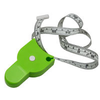 【 Cw】green Color 1Pcs 150Cm Fitness เทปวัดคาลิปเปอร์ที่แม่นยำ Body Fat Weight Loss Measure Retractable Ruler Accessories