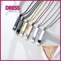 PETI DRESS เหล็กไร้สนิม สร้อยคอจี้บาร์ ของขวัญสำหรับเด็ก ปรับได้ปรับได้ สร้อยคอโกศเครื่องประดับงานศพ ที่มีคุณภาพสูง ความหมายที่มีความหมาย จี้สร้อยคอของที่ระลึก ขี้เถ้าอนุสรณ์