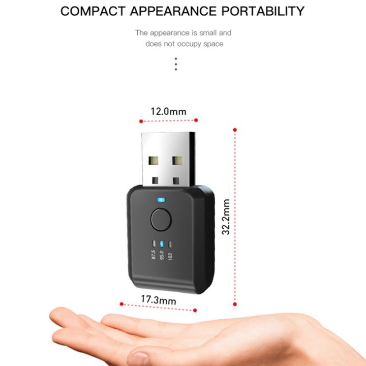 fm-transmitter-car-wireless-bluetooth-5-0-radio-modulator-car-kit-handsfree-audio-adapter-no-delay-no-noise-accessories