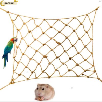 Parrot Climbing Net Bird Toy Swing Rope ladder Net Bird Stand Net Hammock With Hook Bird Hanging Climbing Chewing Biting Toys