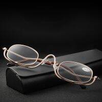 Folding Magnifying Glasses Make Up Eyeglasses Women Metal Spectacles Flip Down Lens Reading Glasses 1.0 1.5 2.0 2.5 3.0 3.5 4.0