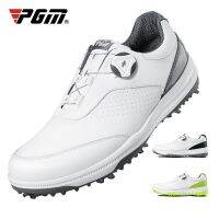 PGM Men Golf Shoes with Removable Spikes Skid-proof Mens Waterproof Sneakers Knob Strap Sports XZ170