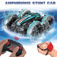 Newest High-tech Remote Control Car 2.4G Amphibious Stunt RC Car Double-sided Tumbling Driving Childrens Electric Toys for Boy