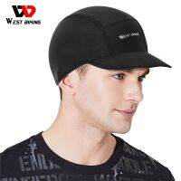 WEST BIKING Summer Men Cap Outdoor Sport Anti-UV Cycling MTB Bike Helmet Hat Ice Silk Mesh Breathable Running Caps With Visor