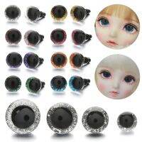 【YF】✖  10Pcs 9/12/14/16mm 8 Colors Plastic Safety Glitter Eyes Crafts Stuffed Parts Dolls Accessories